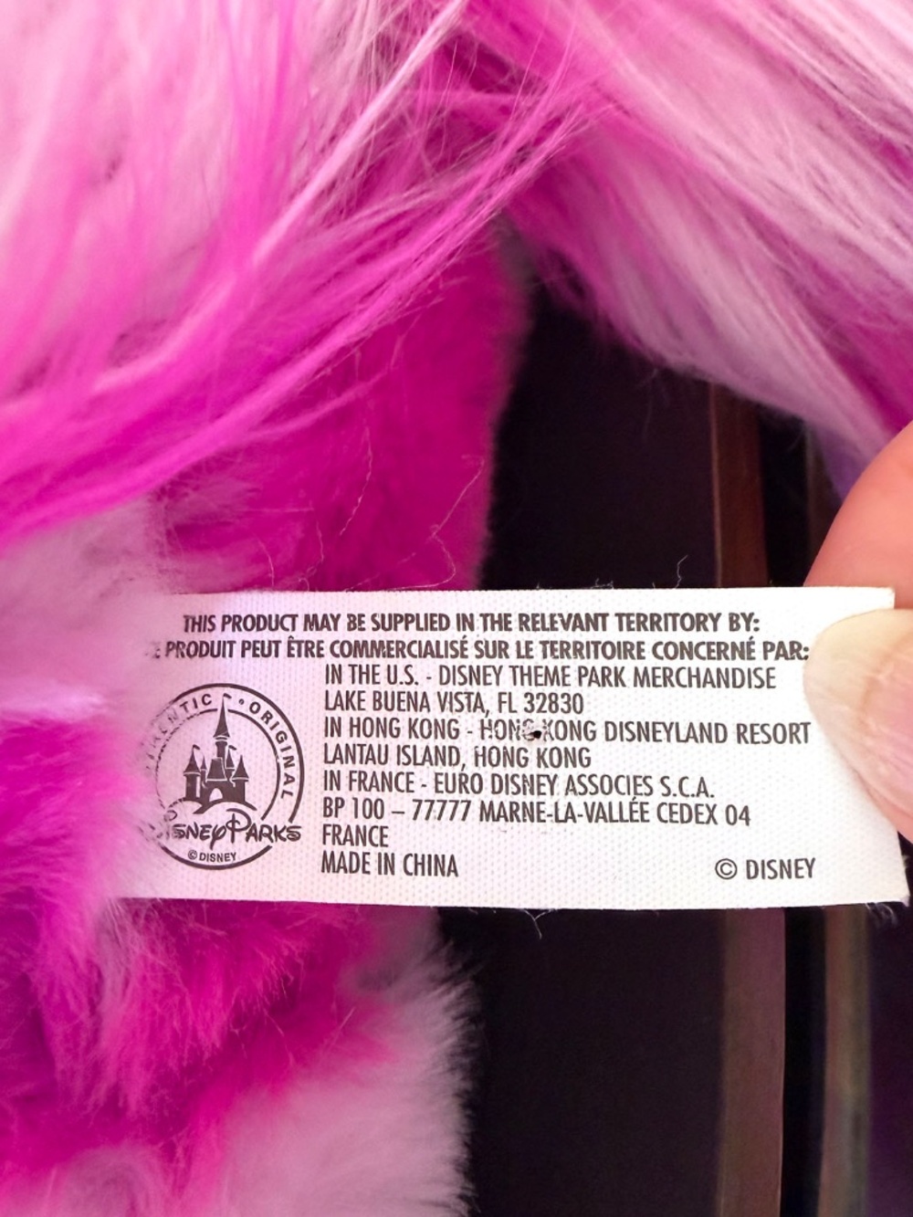 Disney Parks Cheshire Cat Plush 56" Long Boa Tail Alice in Wonderland (43" Tail) - Picture 6 of 6
